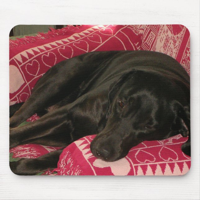 Tapis De Souris Mousepad, chien endormi (Devant)