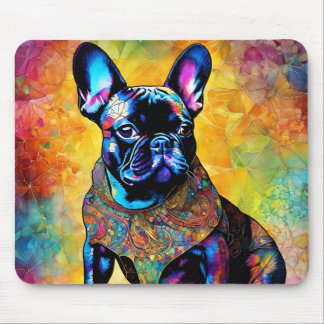 Tapis De Souris Mousepad coloré français mignon Bulldog "Frenchie"