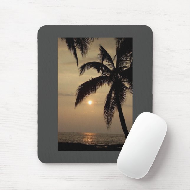 Tapis De Souris Mousepad couché de soleil hawaïen (Avec souris)