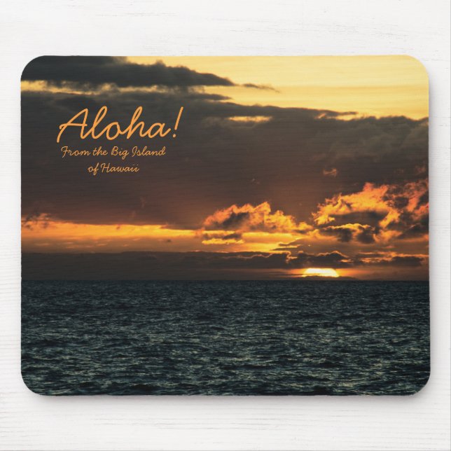 Tapis De Souris Mousepad : Coucher de soleil d'Hawaï (Devant)
