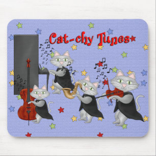 Tapis De Souris Mousepad Cute Cats Musique Musique Musique Cat Ban