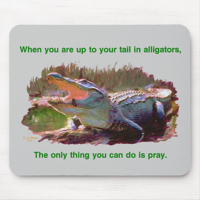 Tapis De Souris mousepad d'alligator (Devant)