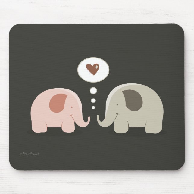 Tapis De Souris Mousepad d'âme s?ur d'éléphants (Devant)