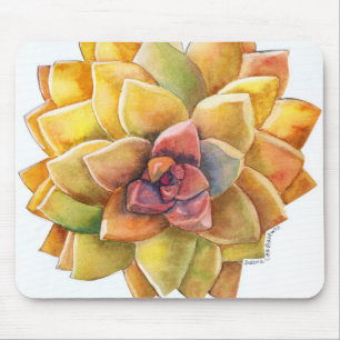 Tapis De Souris Mousepad d'aquarelle de Graptopetalum