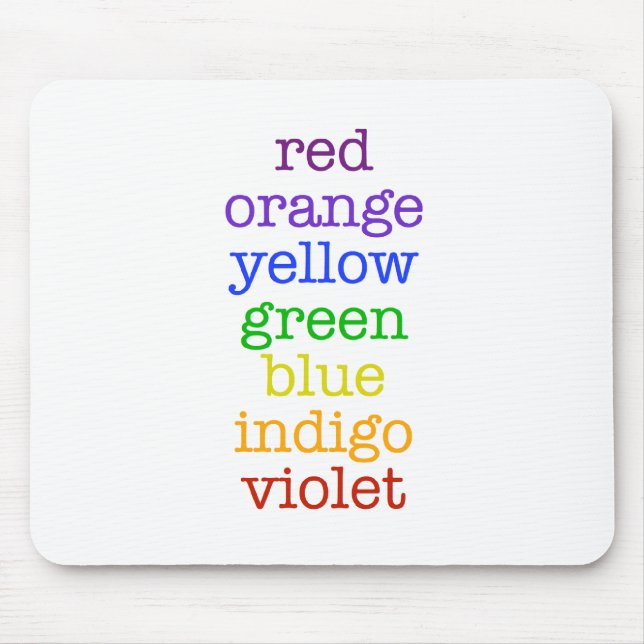 Tapis De Souris mousepad d'arc-en-ciel (Devant)