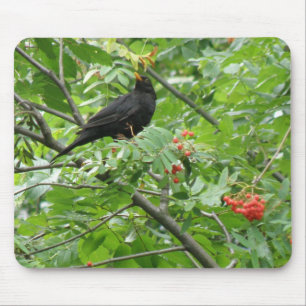 Tapis De Souris Mousepad de Blackbird et Berries