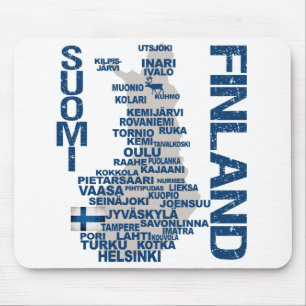Tapis De Souris Mousepad de CARTE de la FINLANDE