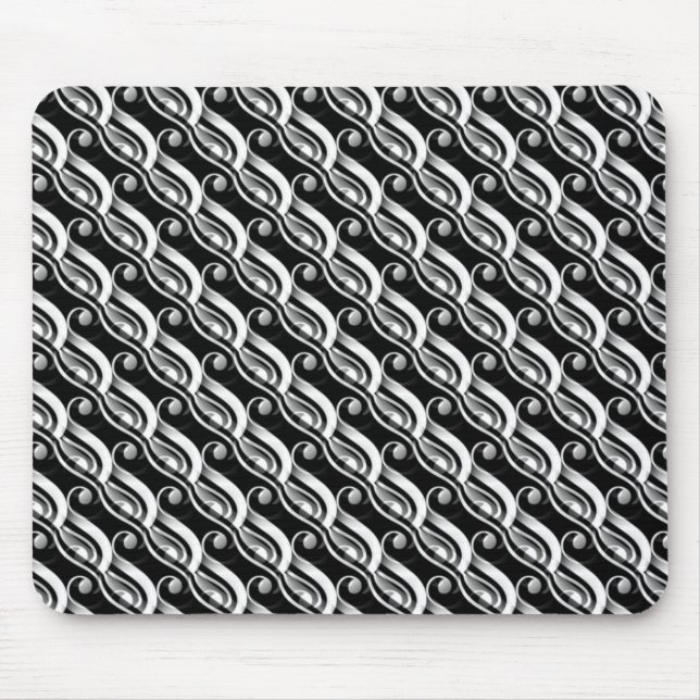 Tapis De Souris Mousepad de charme noir et blanc (Devant)