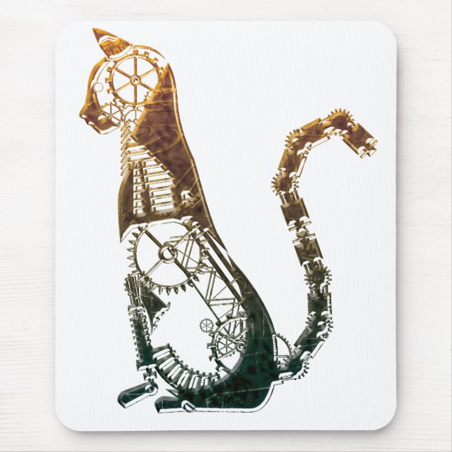 Tapis De Souris Mousepad de chat de Steampunk (Devant)
