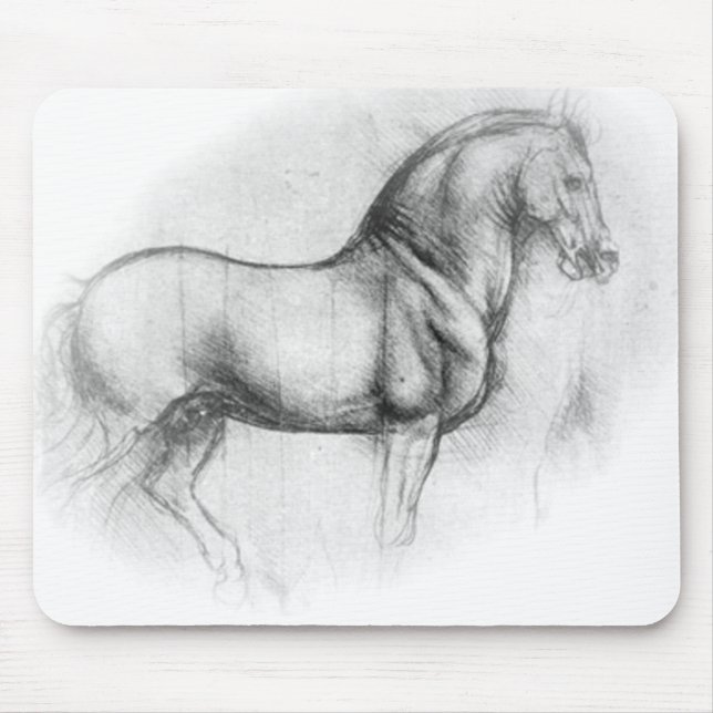 Tapis De Souris Mousepad de cheval de Léonard de Vinci (Devant)