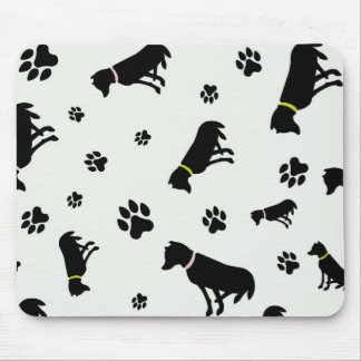 Tapis De Souris mousepad de chiens et d'empreintes de pas