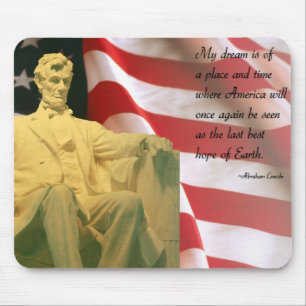 Tapis De Souris Mousepad de citation d'Abraham Lincoln