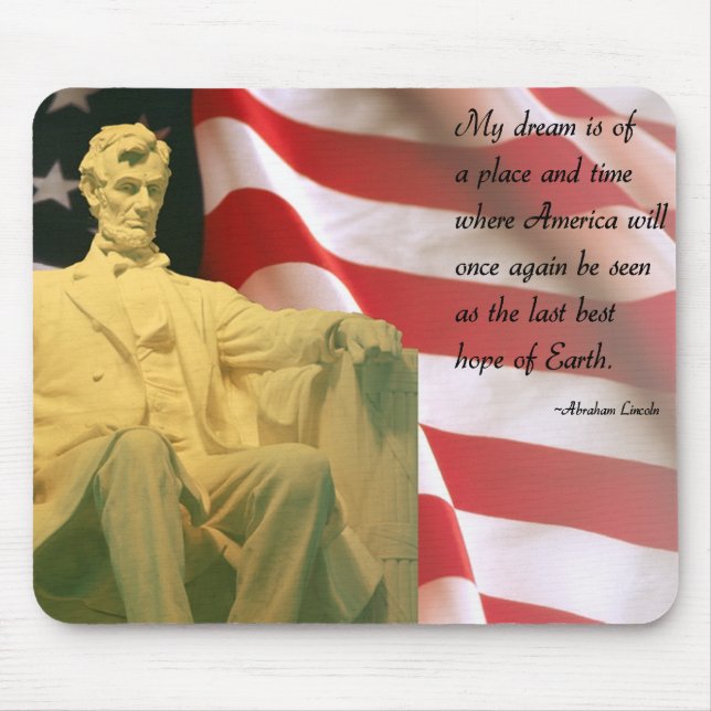 Tapis De Souris Mousepad de citation d'Abraham Lincoln (Devant)