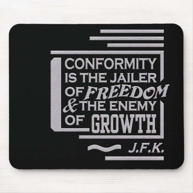 Tapis De Souris Mousepad de citation de JFK (Devant)