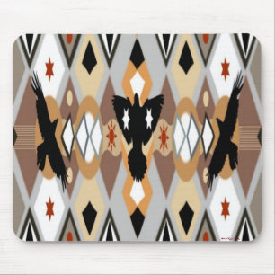 Tapis De Souris Mousepad de corbeau amérindien