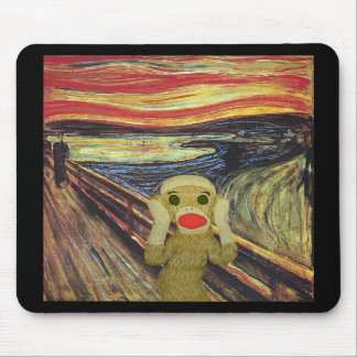 Tapis De Souris Mousepad de cri perçant de singe de chaussette