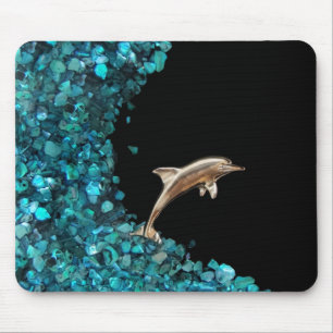 Tapis De Souris Mousepad de dauphin et de Paua Shell