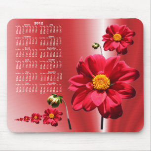 Tapis De Souris Mousepad de ~ de calendrier du dahlia 2
