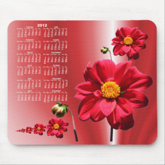 Tapis De Souris Mousepad de ~ de calendrier du dahlia 2