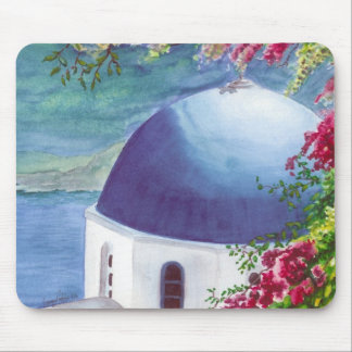Tapis De Souris mousepad de dôme de santorini