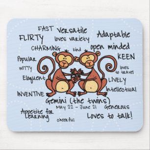 Tapis De Souris mousepad de Gémeaux