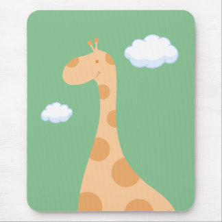 Tapis De Souris Mousepad de girafe de bande dessinée