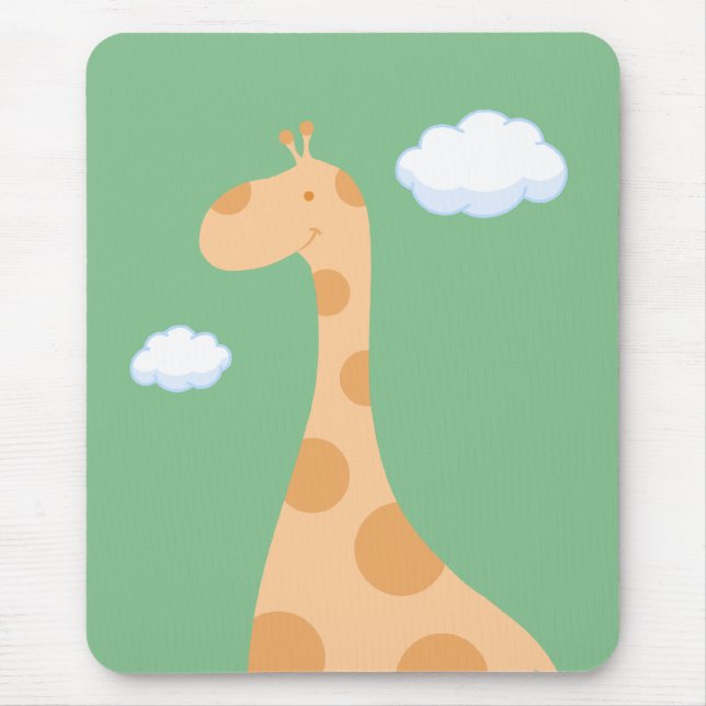 Tapis De Souris Mousepad de girafe de bande dessinée (Devant)