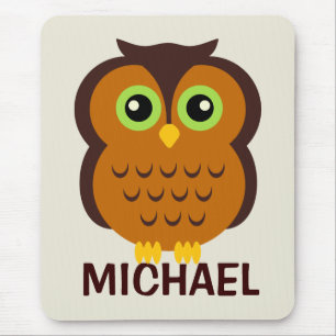 Tapis De Souris Mousepad de hibou personnalisé pour les enfants
