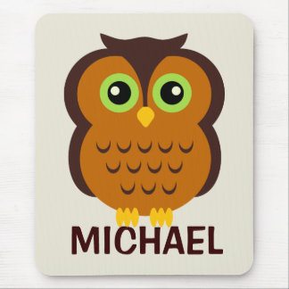 Tapis De Souris Mousepad de hibou personnalisé pour les enfants