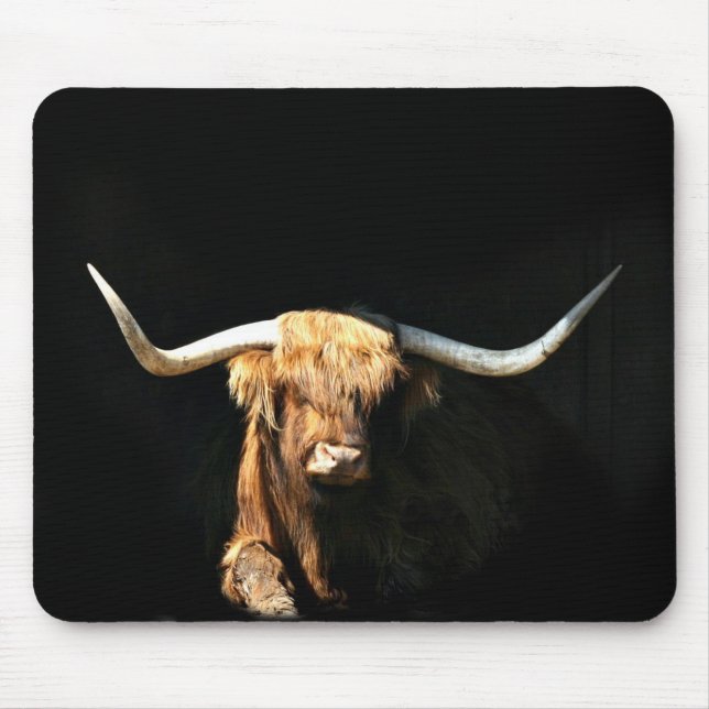 Tapis De Souris Mousepad de Highland Bull (Devant)