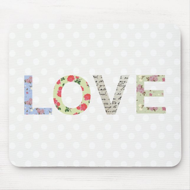 Tapis De Souris Mousepad de l'art des mots d'amour (Devant)