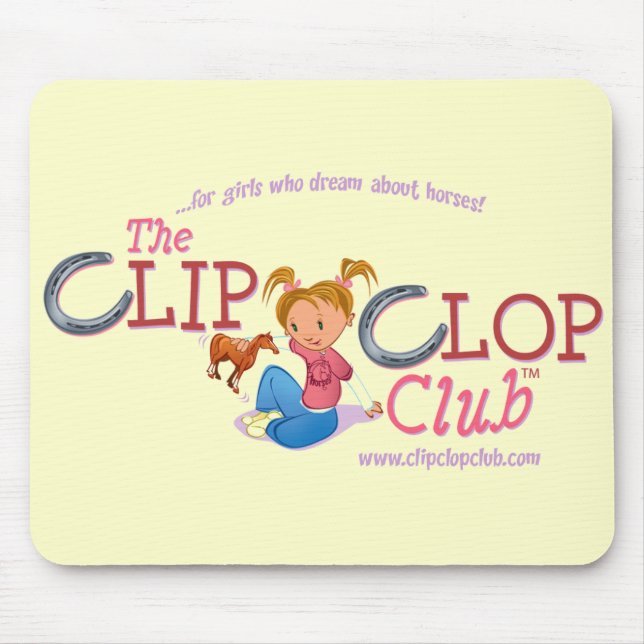 Tapis De Souris Mousepad de logo de ClipClopClub (Devant)