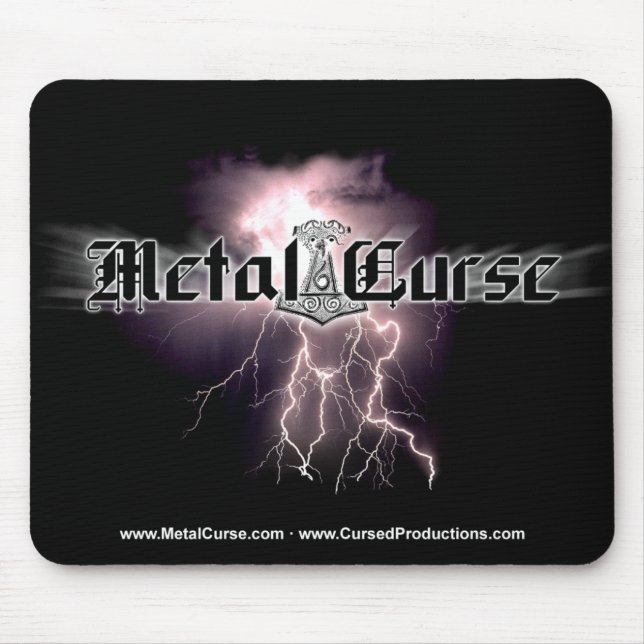 Tapis De Souris Mousepad de logo de malédiction en métal (Devant)