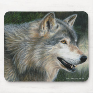 Tapis De Souris Mousepad de loup de bois de construction