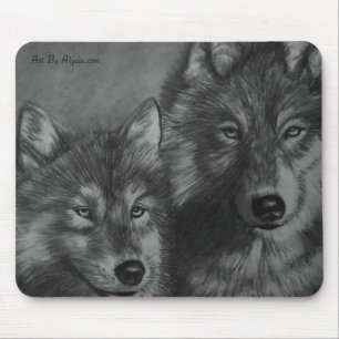 Tapis De Souris Mousepad de loups