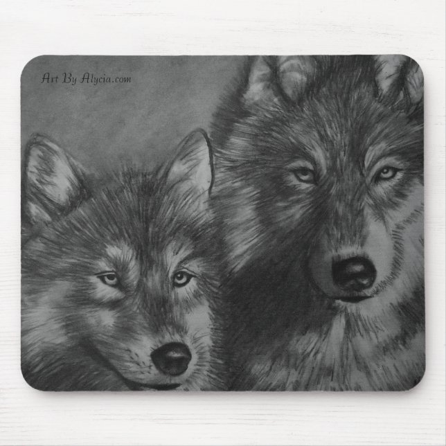 Tapis De Souris Mousepad de loups (Devant)