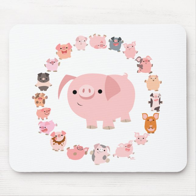 Tapis De Souris Mousepad de mandala de porc (Devant)