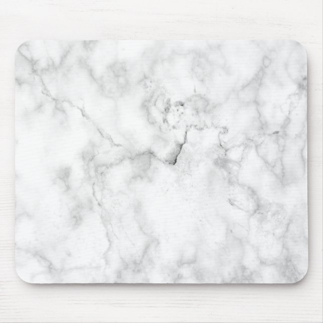 Tapis De Souris Mousepad de marbre blanc minimaliste (Devant)