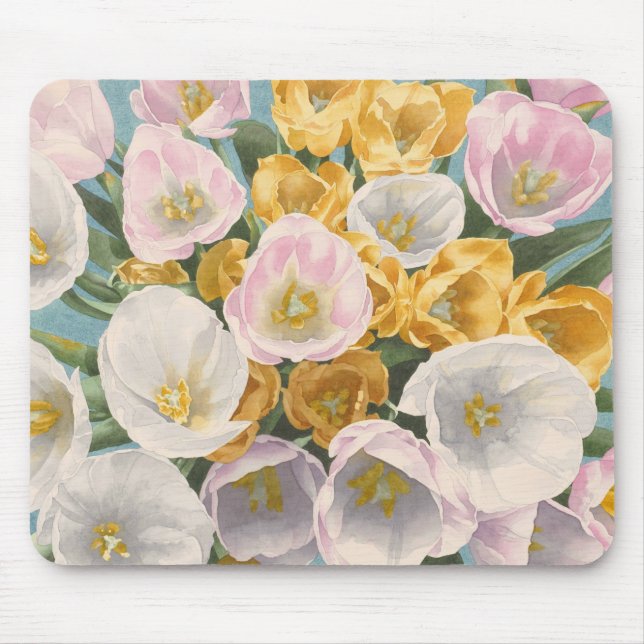 Tapis De Souris Mousepad de mauvaise humeur de tulipe (Devant)