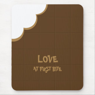 Tapis De Souris Mousepad de morsure d'amour de chocolat