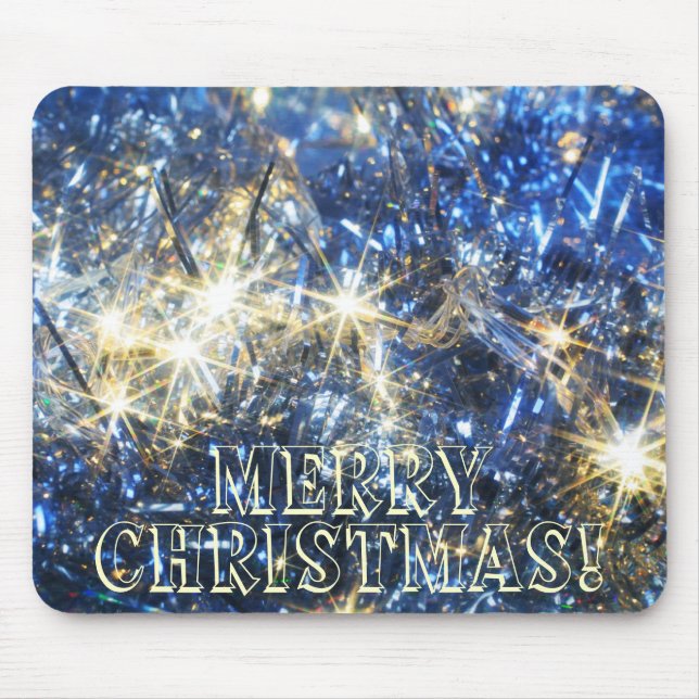 Tapis De Souris Mousepad de Noël bleu (Devant)