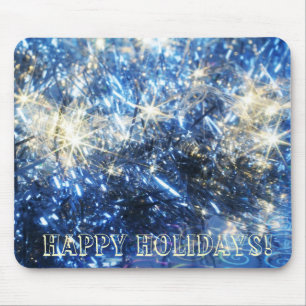 Tapis De Souris Mousepad de Noël bleu