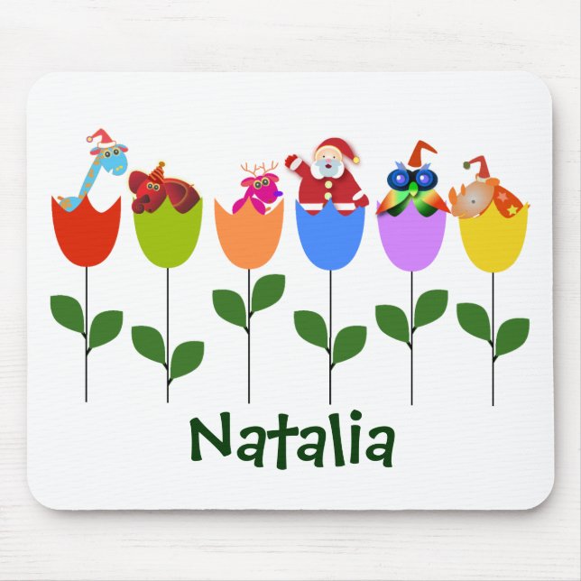 Tapis De Souris Mousepad de Noël : Tulipes II (Devant)