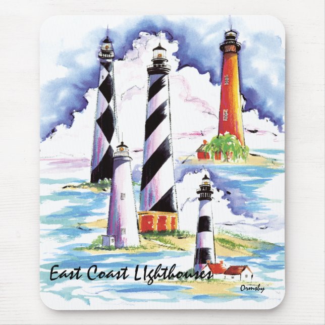 Tapis De Souris Mousepad de phares de Côte Est (Devant)