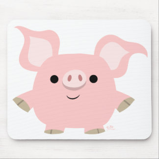 Tapis De Souris Mousepad de porc de bande dessinée de petit