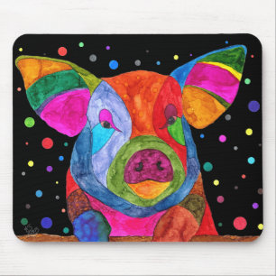 Tapis De Souris Mousepad de porc mignon et coloré