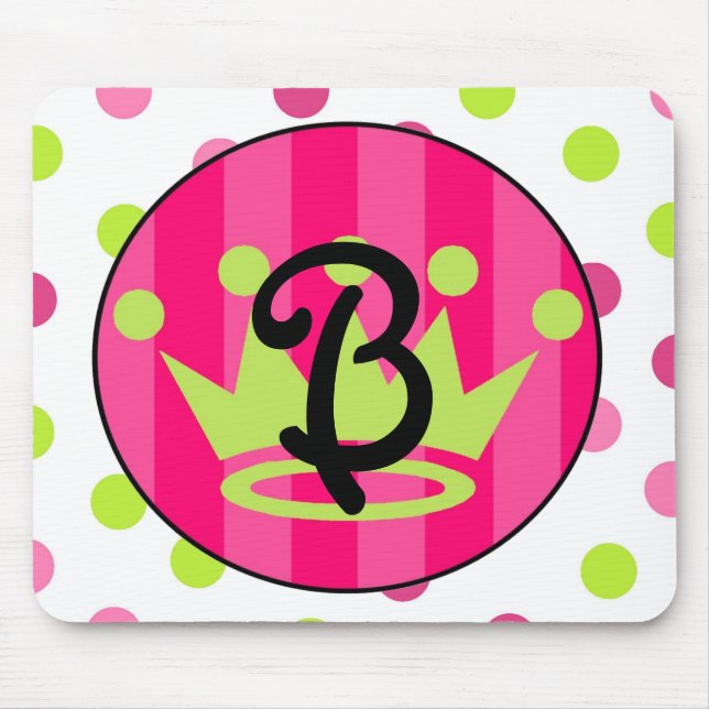 Tapis De Souris Mousepad de princesse Monogram (Devant)