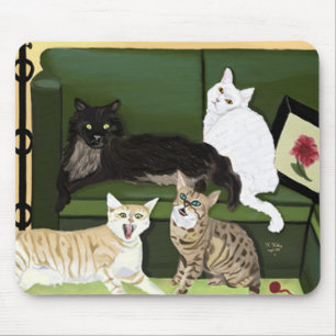 Tapis De Souris Mousepad de quatre le peu de pumas