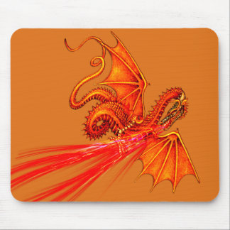 Tapis De Souris Mousepad de respiration de dragon du feu