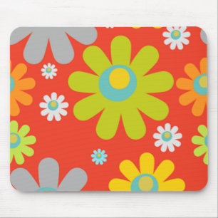 Tapis De Souris mousepad de rouge de cerise de marguerite